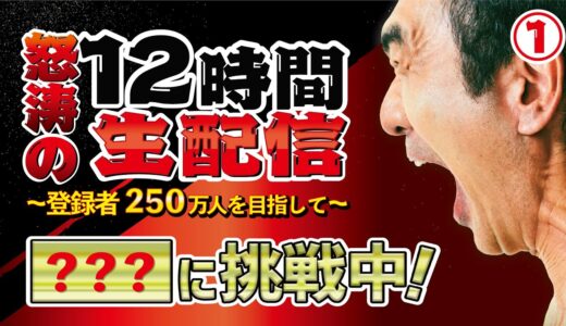 怒涛の１２時間生配信〜登録者２５０万人を目指して〜